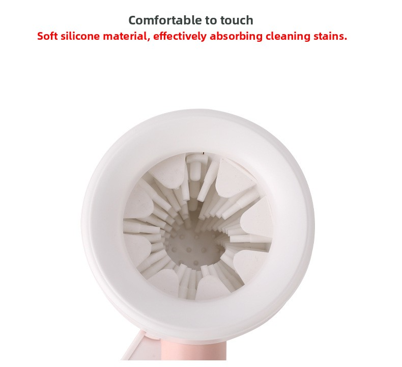 Portable Pet Paw Washer Cup with Soft Silicone Brush