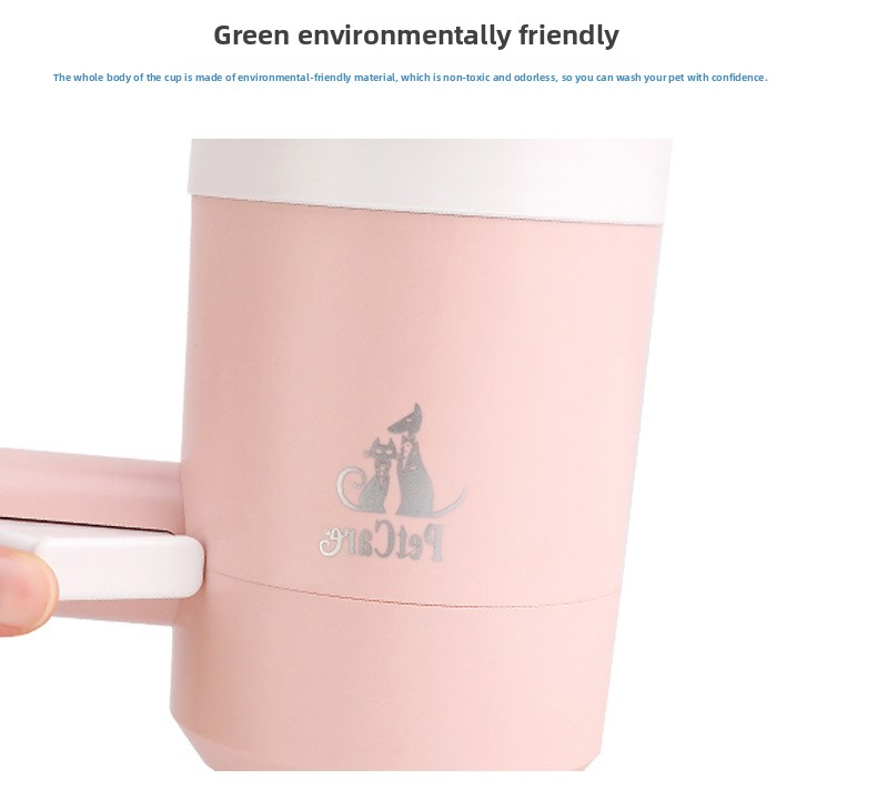Portable Pet Paw Washer Cup with Soft Silicone Brush