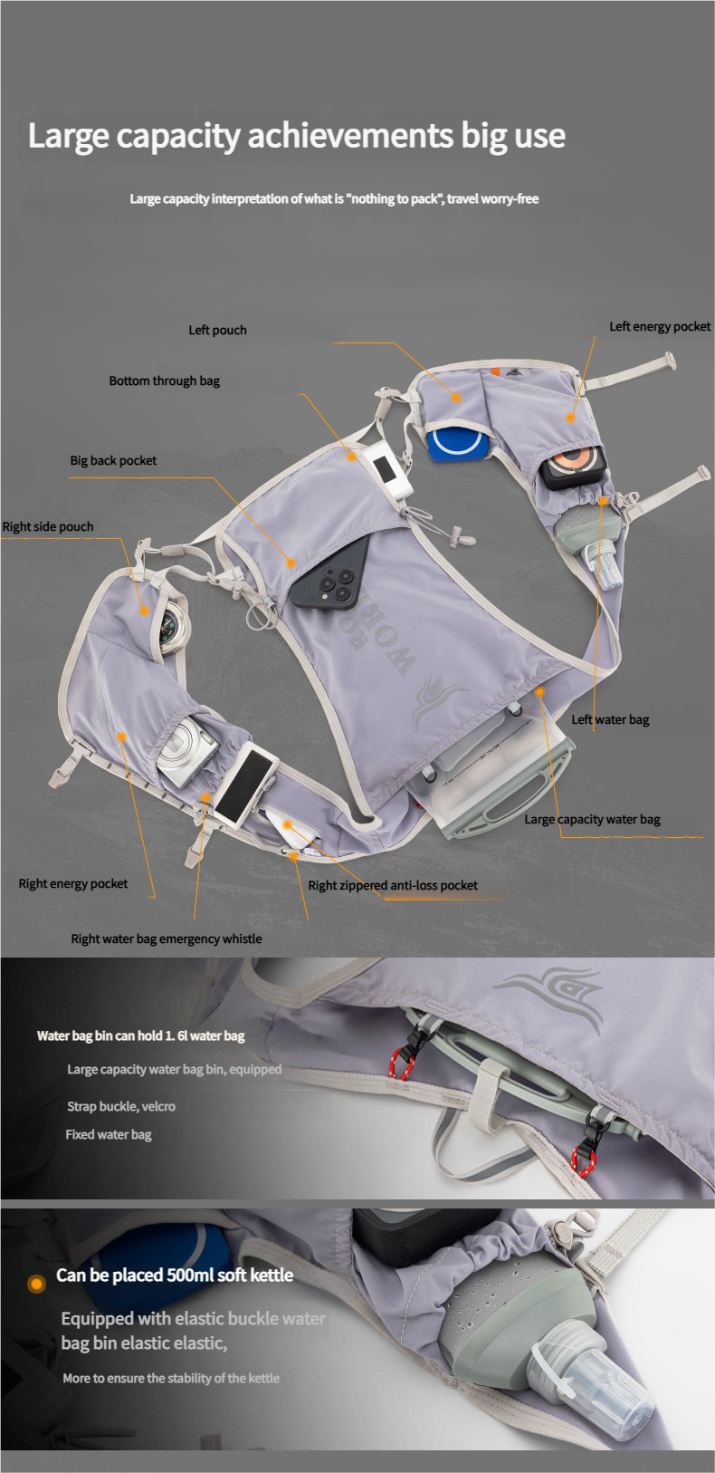 Running Hydration Vest Backpack