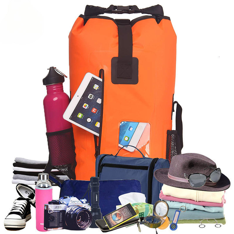 35L Large Capacity Waterproof Backpack Outdoor Waterproof Bag Hiking Camping Stream Trekking 500D Double Shoulder Backpack