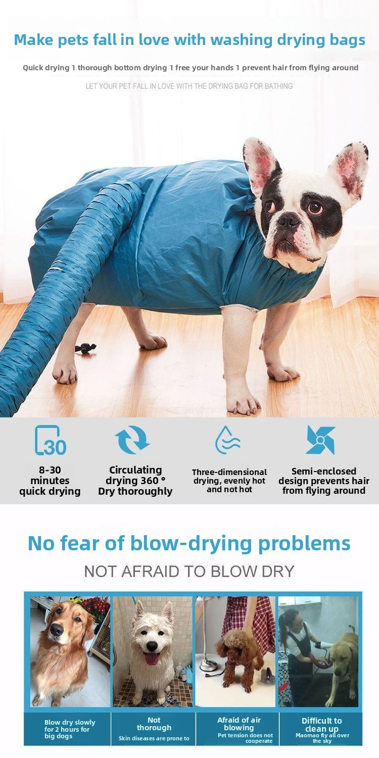 Pet Bathing Quick-Drying Bag for Cats and Dogs