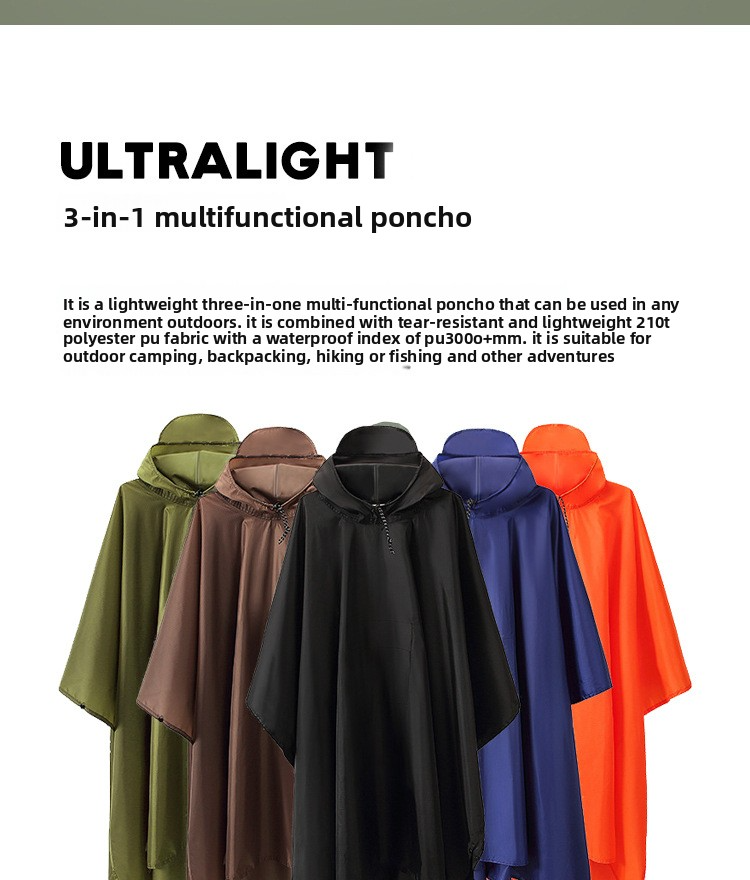 Multi-Functional 3-in-1 Outdoor Raincoat