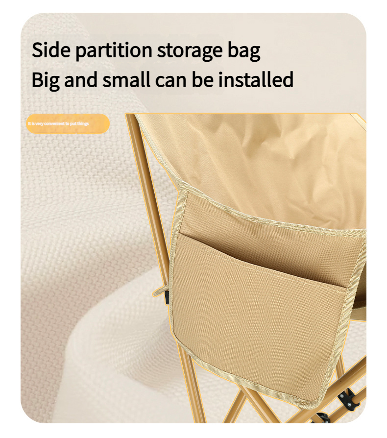 Outdoor Camping Folding High Back Moon Chair