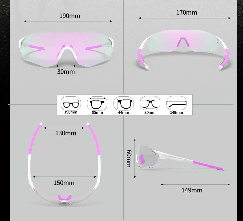 Lightweight TR90 Sun Glasses with UV Protection for Cycling Running