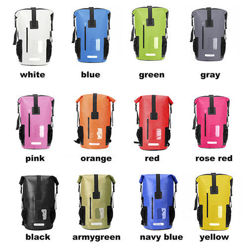 35L Large Capacity Waterproof Backpack Outdoor Waterproof Bag Hiking Camping Stream Trekking 500D Double Shoulder Backpack