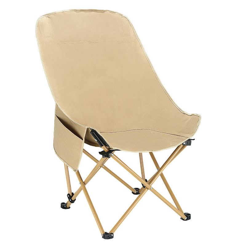 Outdoor Camping Folding High Back Moon Chair