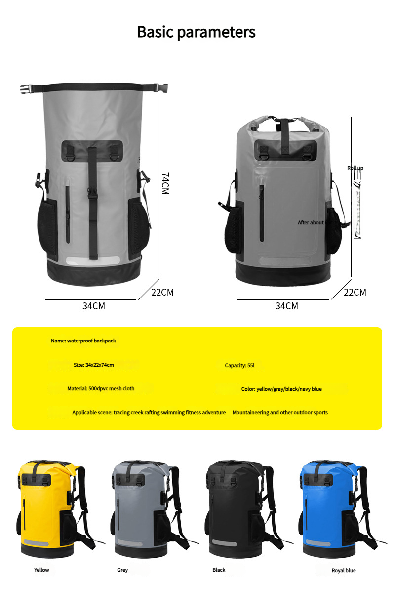 55LOutdoor Waterproof Backpack