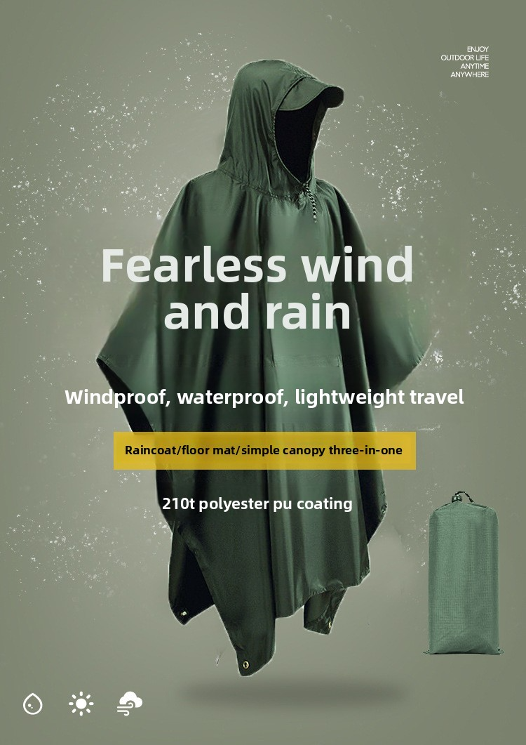 Multi-Functional 3-in-1 Outdoor Raincoat