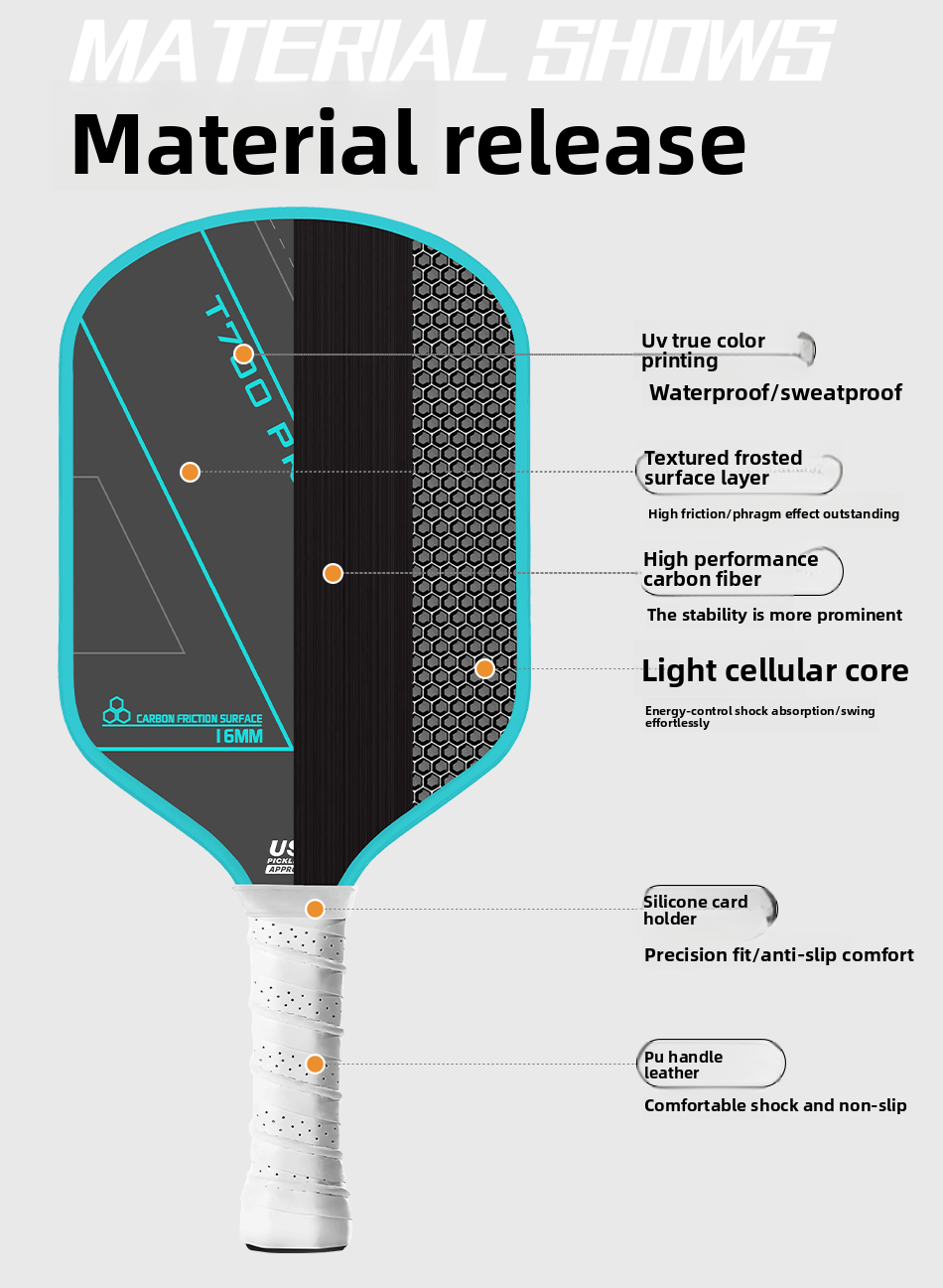 T700 Carbon Fiber Pickleball Paddle