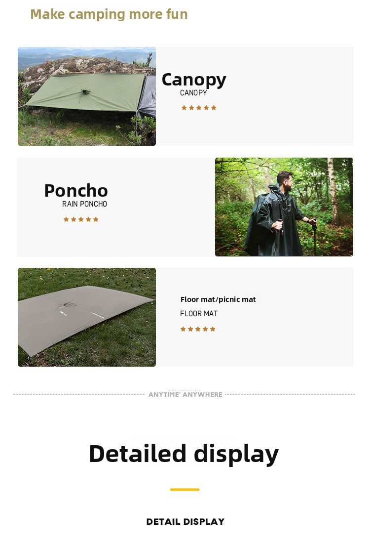 Multi-Functional 3-in-1 Outdoor Raincoat