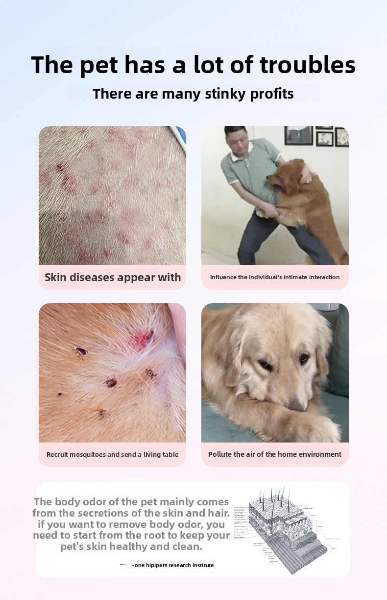 Pet Bath Gel Antibacterial Anti-Mite Dog Cat Shampoo