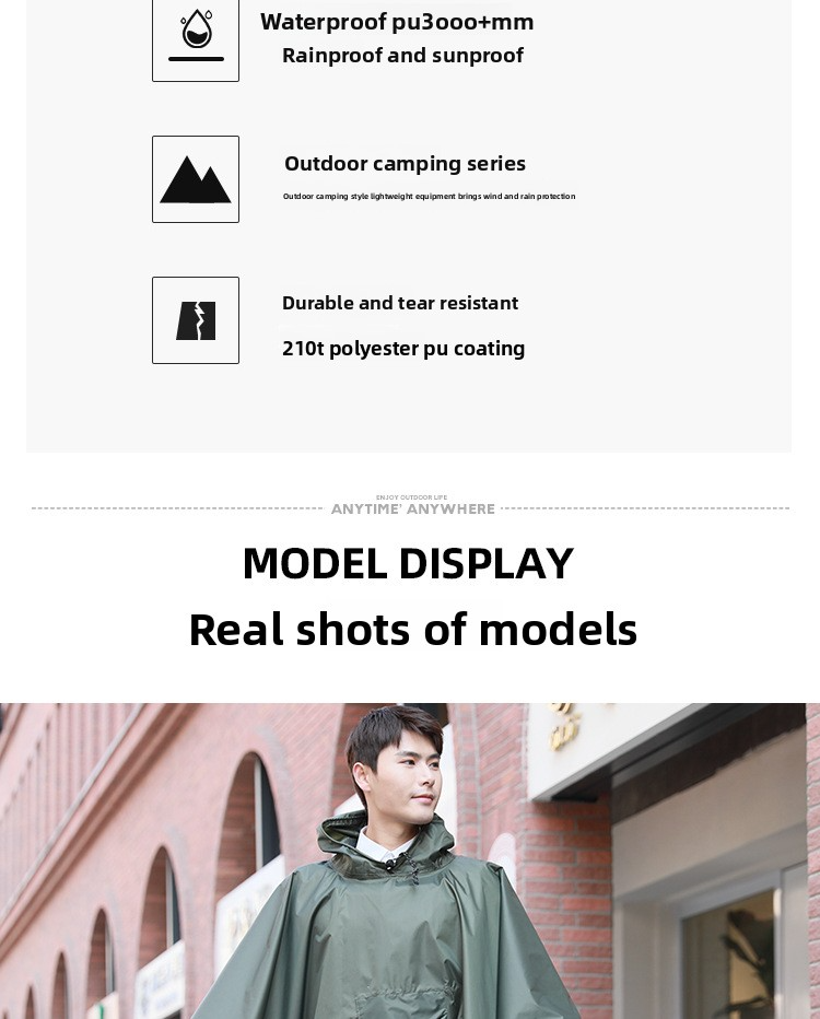 Multi-Functional 3-in-1 Outdoor Raincoat